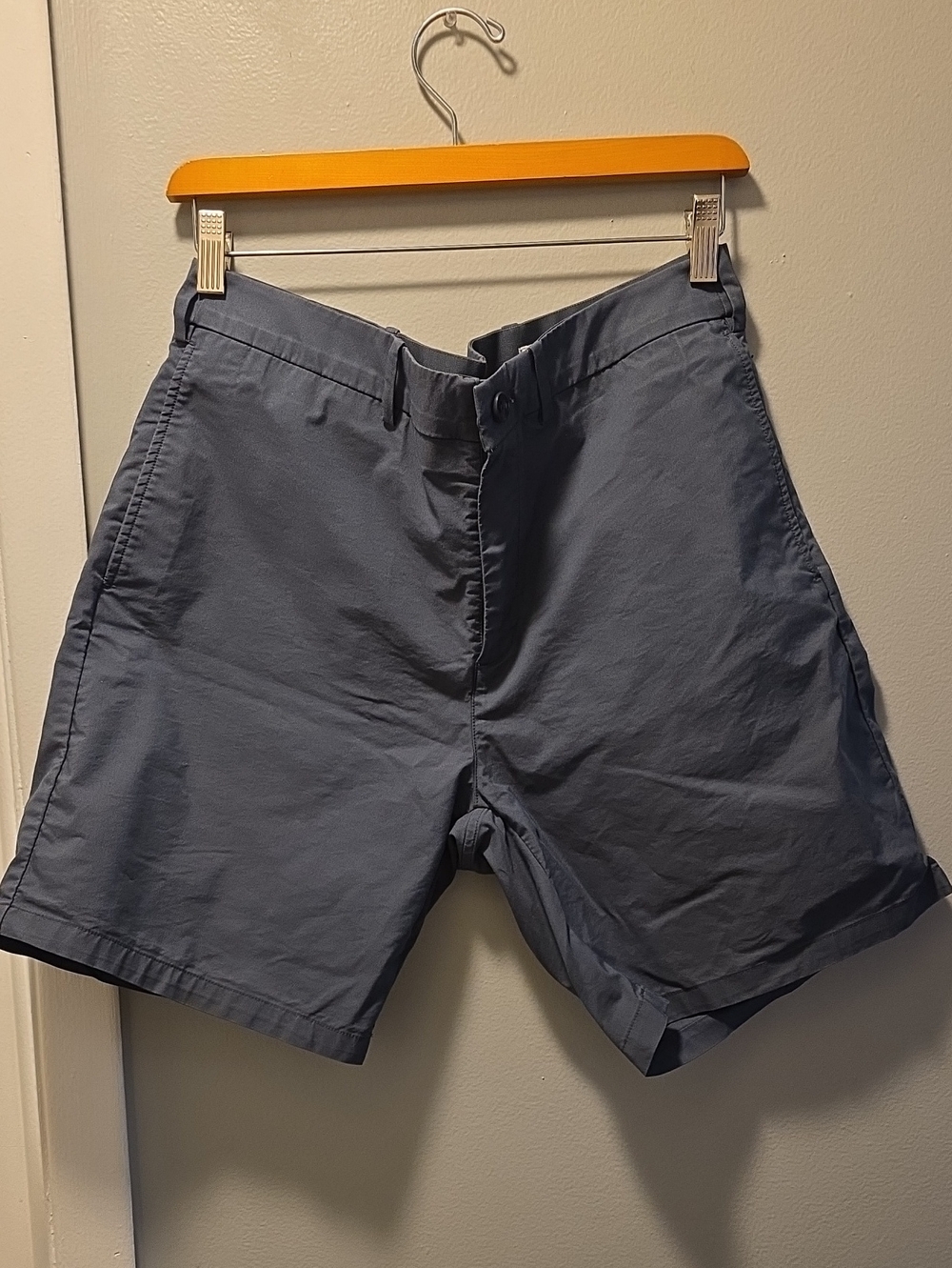 Hill City Men's Flat Front Tech Shorts - Slate Blue